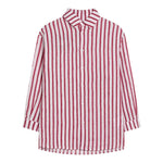 Dou Dou Camicia Tinta Unita con Fantasia A Righe per Bambina DW5P30 BORDEAUX DOU DOU 