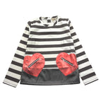 EMC shirt bicolore con fantasia a righe Bianco/nero per Bambina CE2077 BIANCO/NERO EMC 