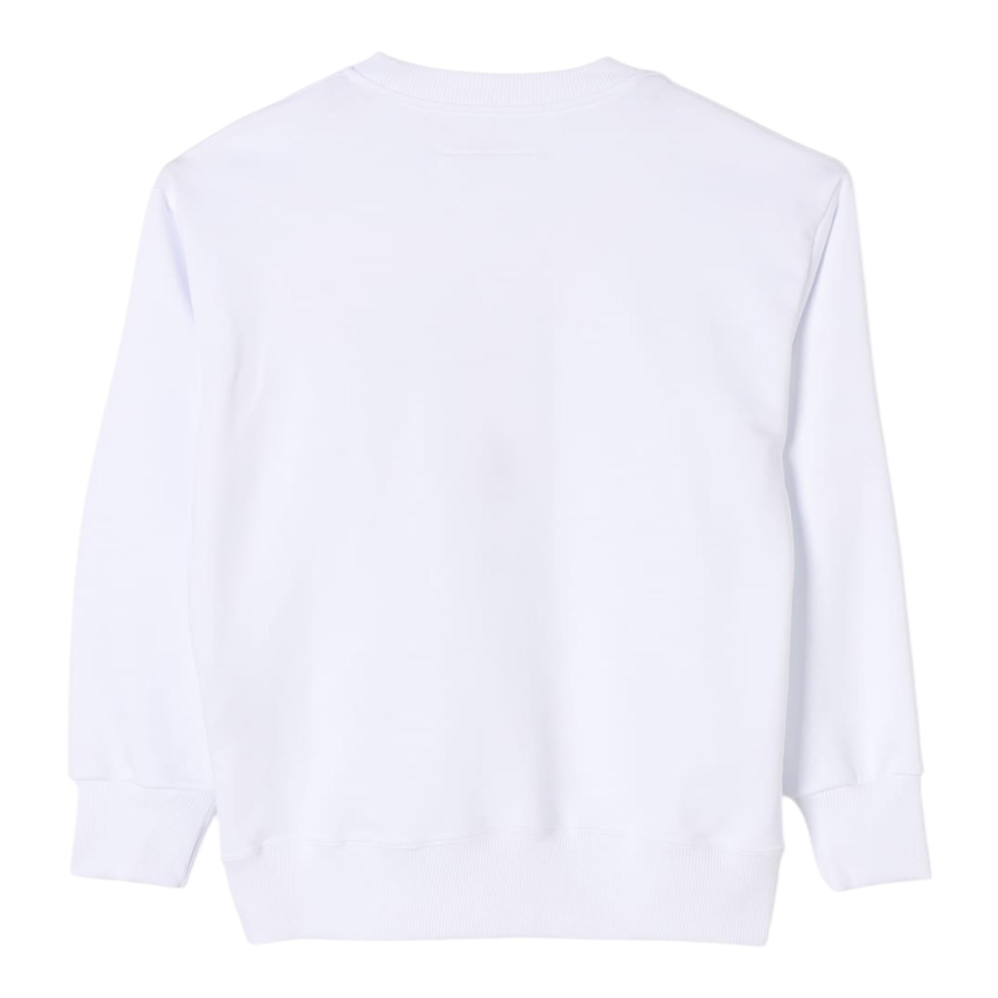 Maison Margiela Felpa Tinta Unita Girocollo con Stampa per Bambino M60796 BIANCO MAISON MARGIELA 