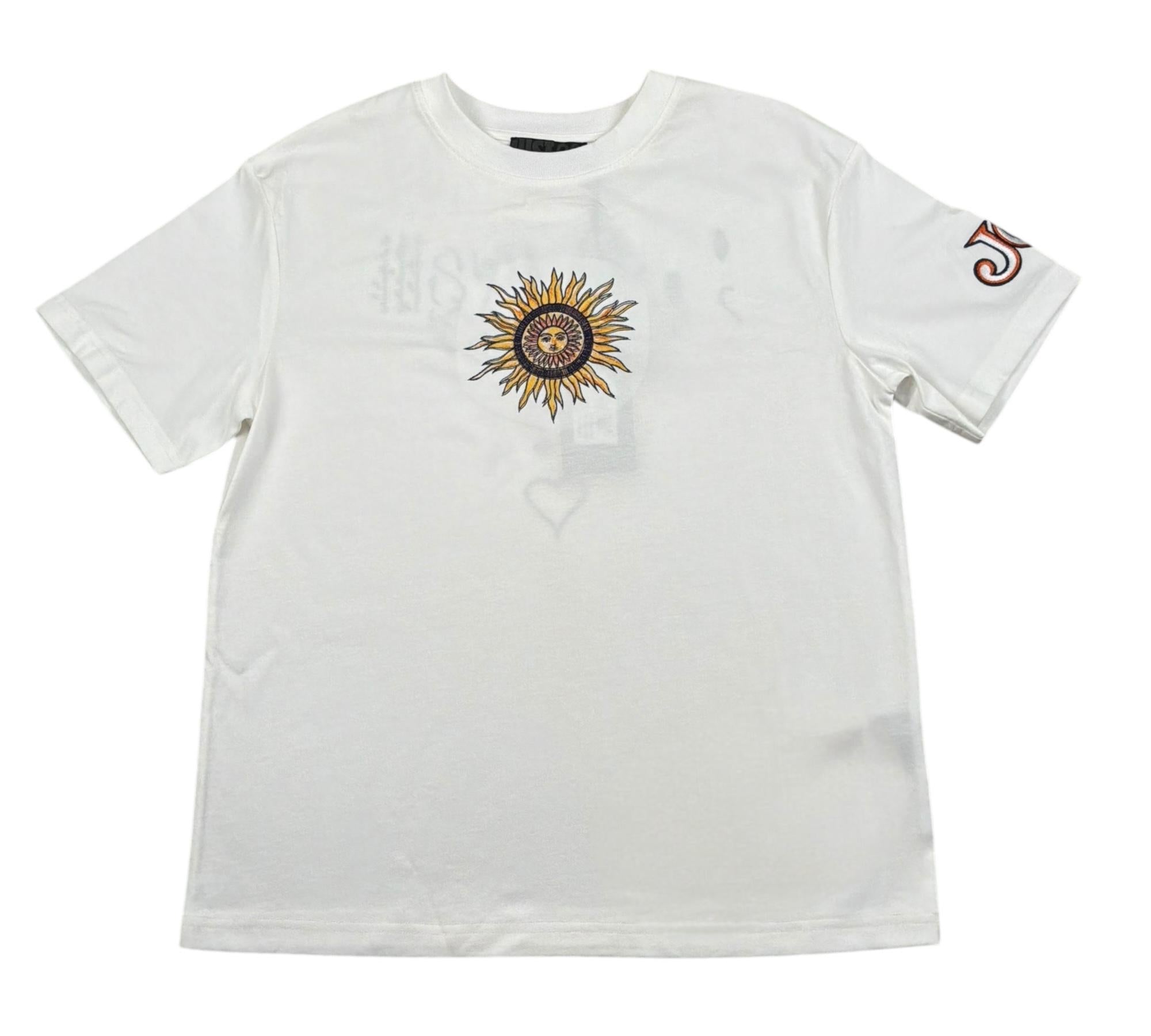 Just Cavalli T-Shirt Tinta Unita con Logo per Bambino JBP26076TS BIANCO JUST CAVALLI 