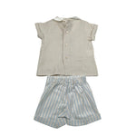 La Stupenderia Completo 2 Pezzi Camicia-Bermuda per Neonato TBCT57 BEIGE LA STUPENDERIA 