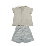 La Stupenderia Completo 2 Pezzi Camicia-Bermuda per Neonato TBCT57 BEIGE LA STUPENDERIA 