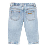 Moschino Jeans tinta unita con Elastico In Vita Azzurro per Neonato MUP054 AZZURRO MOSCHINO 