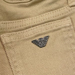 EMPORIO ARMANI pantalone tinta unita con elastico in vita Beige per Neonato 6DHJ95 BEIGE EMPORIO ARMANI 