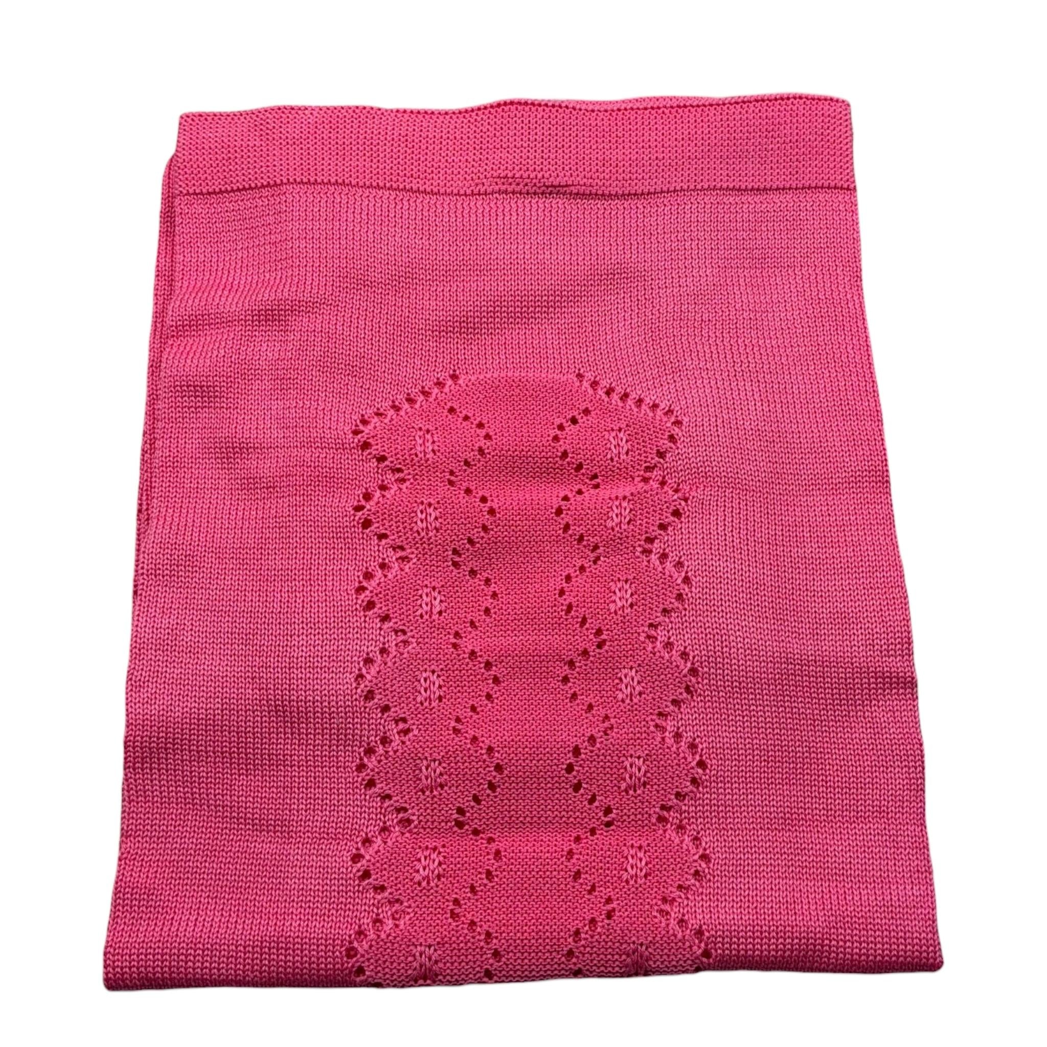 Marlu' Coperta Tinta Unita con Fiocco per Neonata EP1380 ROSA MARLU' 