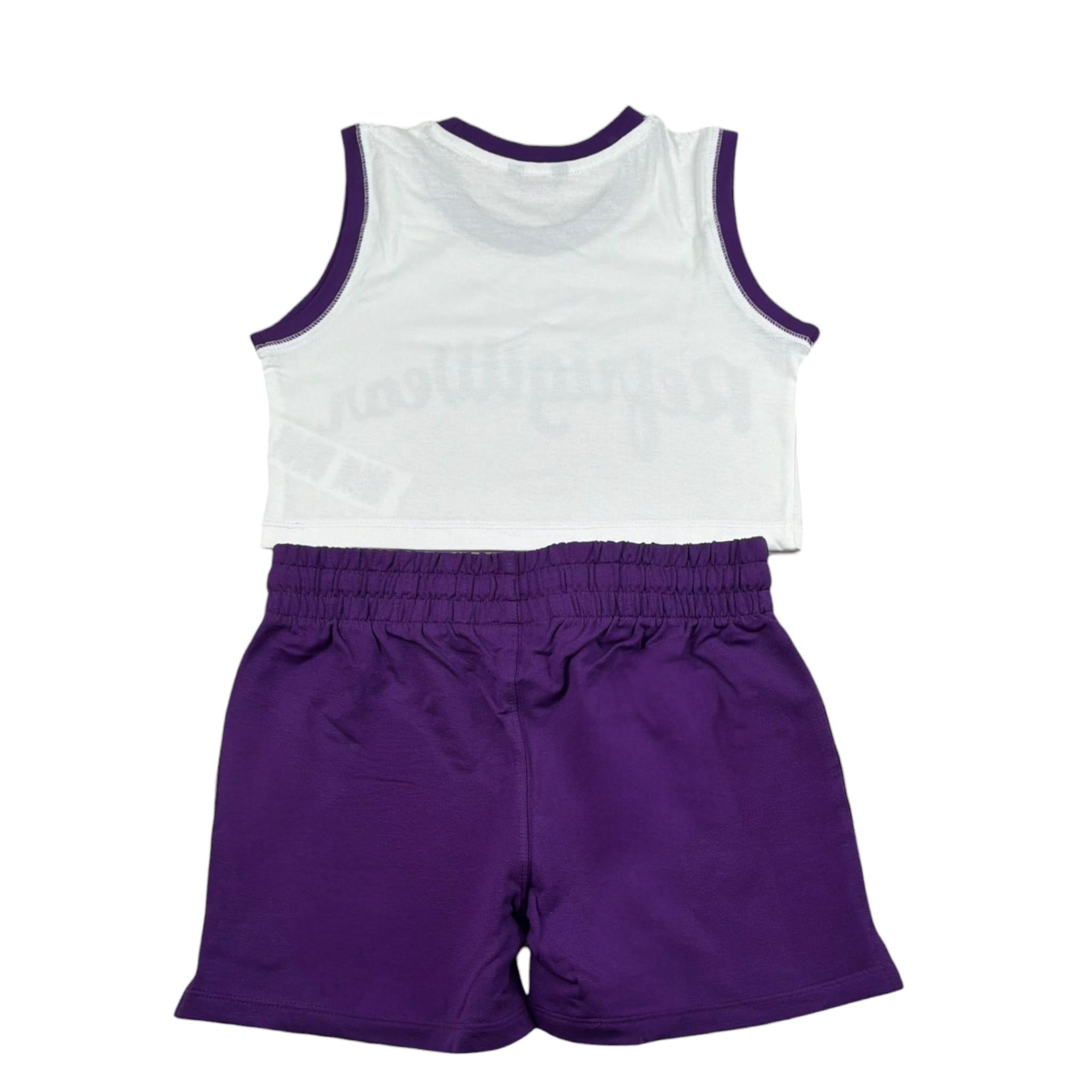 Refrigiwear Completo 2 Pezzi Top-Short per Bambina RG1471W25X BIANCO/VIOLA REFRIGIWEAR 