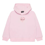 DSQUARED2 felpa tinta unita con cappuccio e stampa Rosa per Bambina DQ2581X ROSA DSQUARED2 