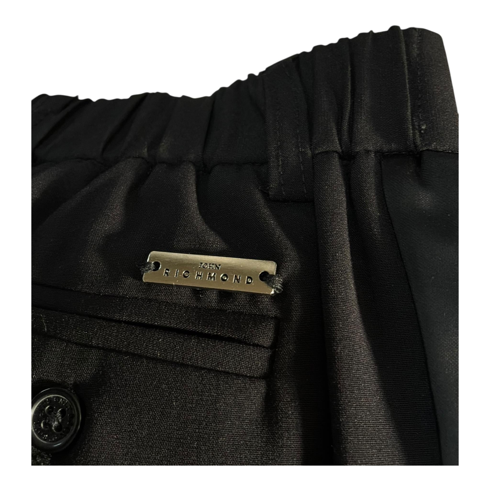 John Richmond Pantalone Tinta Unita con Elastico In Vita per Neonato RBP24189PA NERO JOHN RICHMOND 