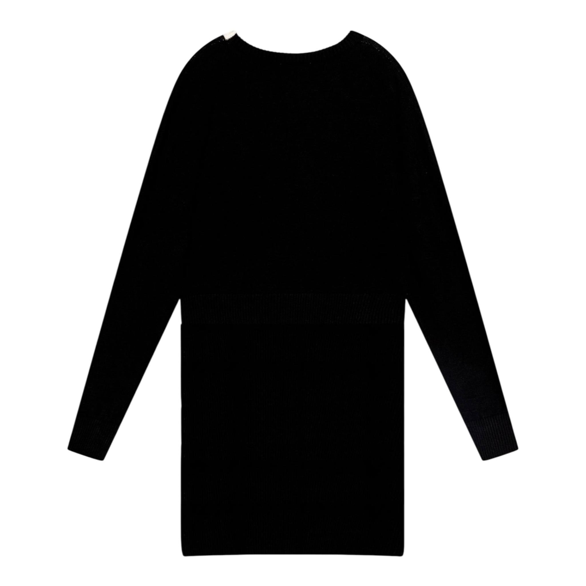 PINKO abito in maglia mezzo collo tinta unita con stampa in contrasto Nero per Bambina F4PIJGDR088 NERO PINKO 