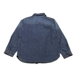 ZHOE & TOBIAH camicia in denim tinta unita con cuciture in contrasto Blu per Bambino DI3 BLU ZHOE & TOBIAH 