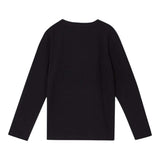 LIU JO shirt girocollo tinta unita con brillantini Nero per Bambina GF3170 NERO LIU JO 