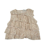 Y-Clu Camicia Giromanica Tinta Unita con Fantasia Zebrata per Bambina Y21006 BEIGE Y-CLU 