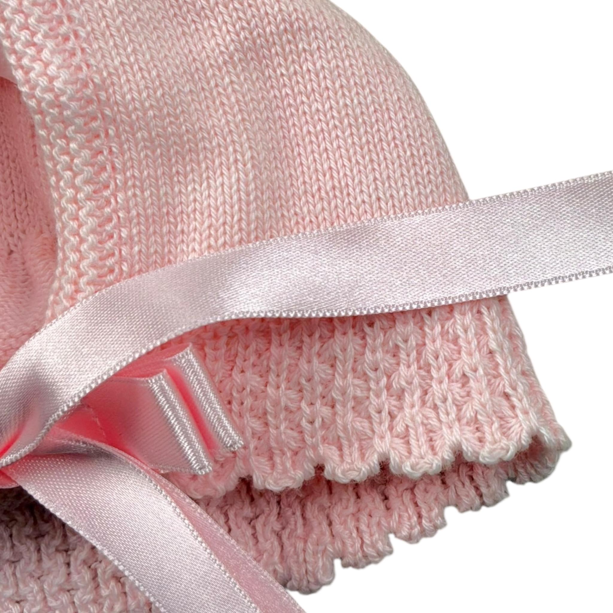 Foque Cappello Tinta Unita con Ricami per Neonata 1911814 ROSA FOQUE 