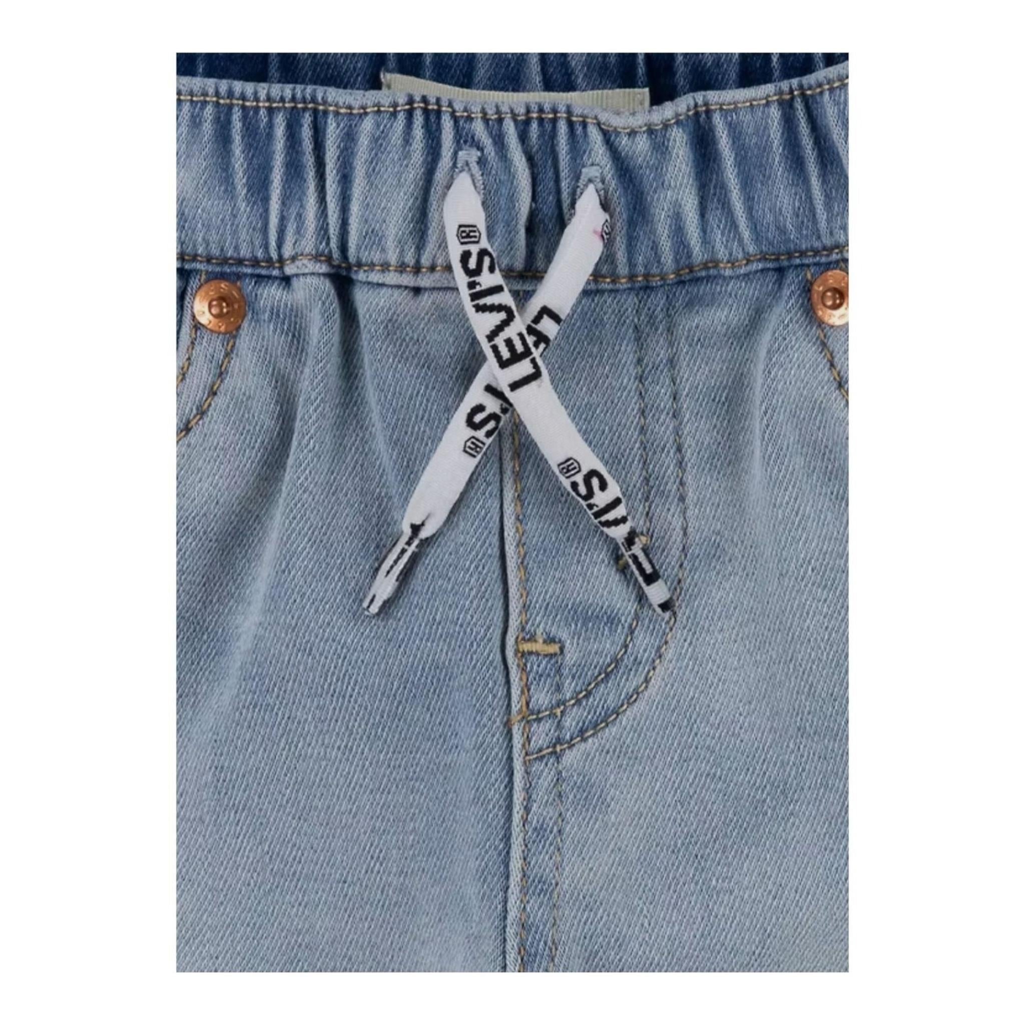 Levi'S Bermuda In Denim Tinta Unita con Elastico In Vita per Bambino 9ED613 AZZURRO LEVI'S 