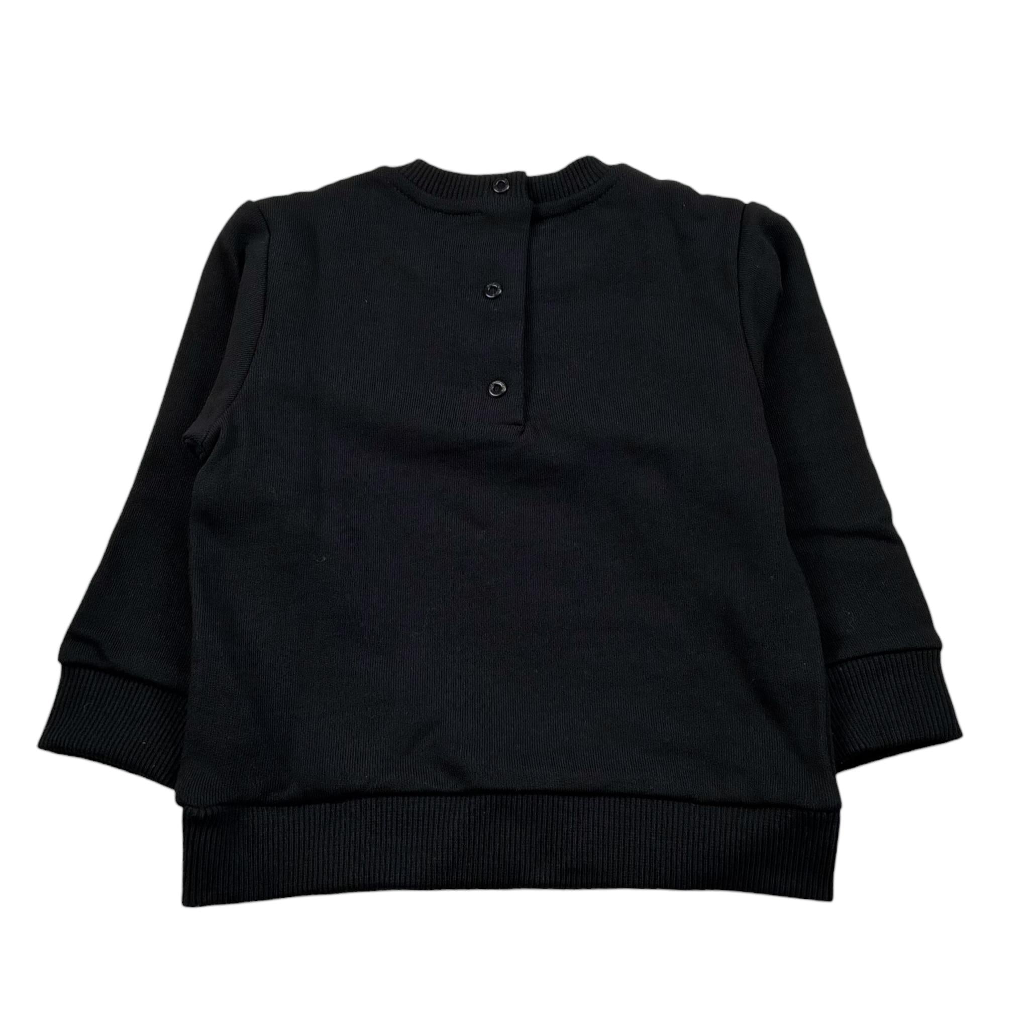 Balmain Felpa Chiusa Girocollo tinta unita con Logo Nero per Neonato V4560NX NERO BALMAIN 