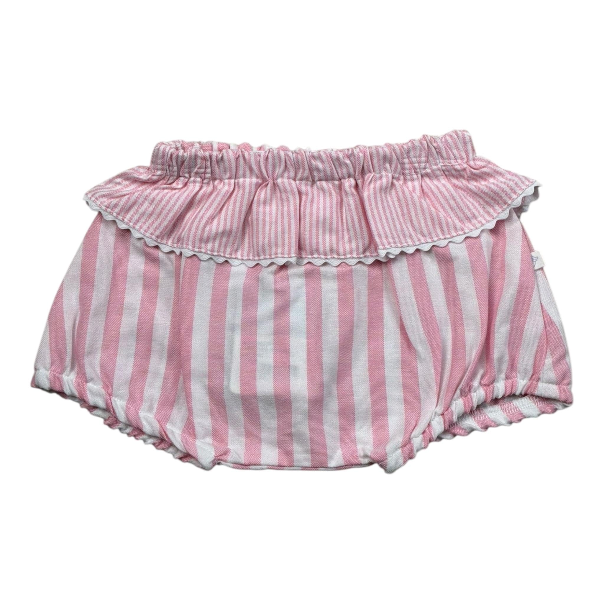 Laranjinha Coulotte Bicolore con Fantasia A Righe per Neonata 92908V5835R57 BIANCO/ROSA LARANJINHA 