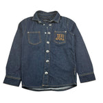 John Richmond Camicia Tinta Unita con Stampa In Denim per Bambino EBP26209CA BLU JOHN RICHMOND 