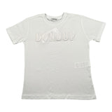 Dondup T-Shirt Girocollo Tinta Unita con Stampa per Bambina DMTS037X BIANCO DONDUP 