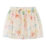 STELLA McCARTNEY gonna tinta unita in tulle con stampa Bianco per Bambina TV7B01 BIANCO STELLA McCARTNEY 