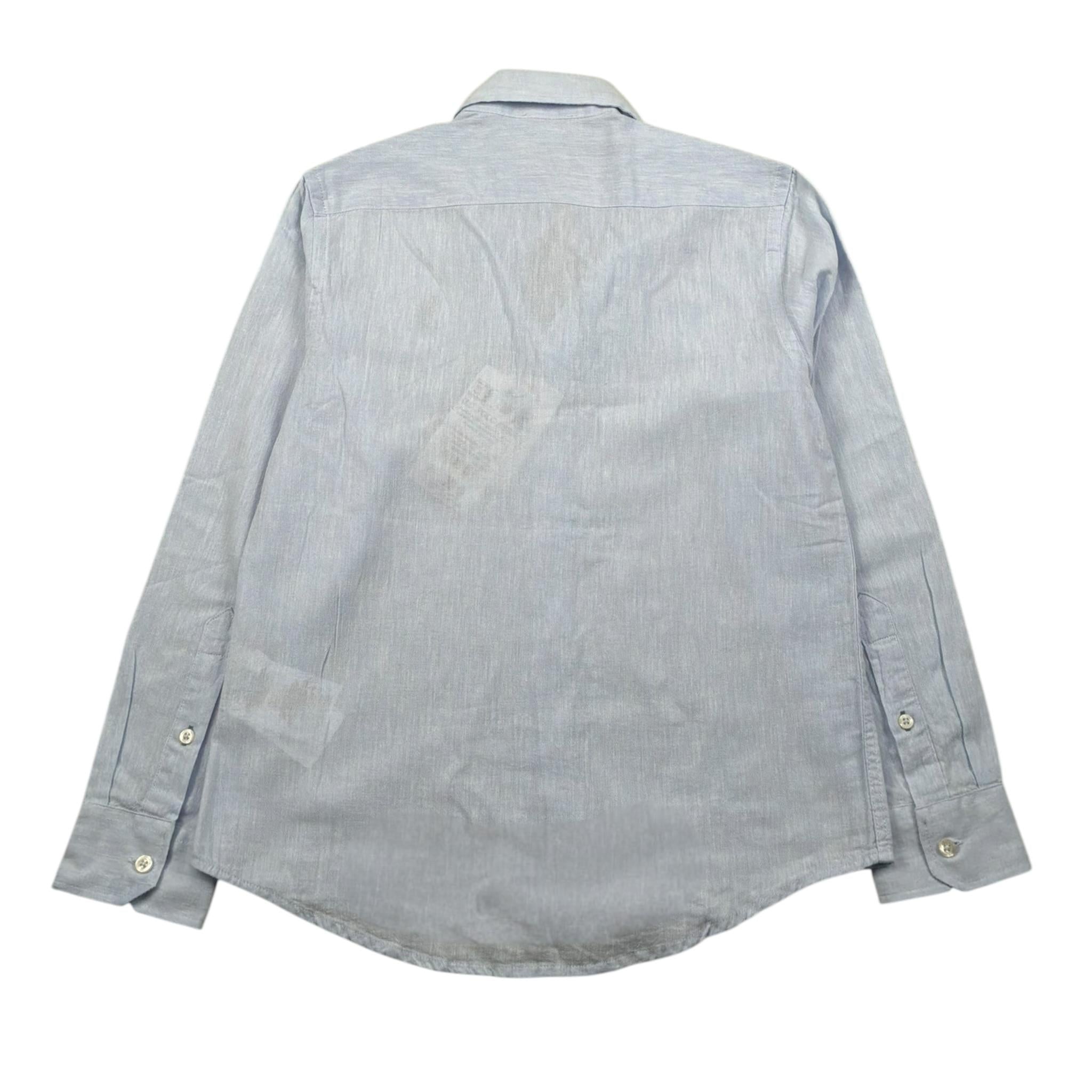 U.S. Polo Assn Camicia Manica Lunga Tinta Unita con Logo per Bambino US41504004 AZZURRO U.S. POLO ASSN 