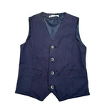 Over-D Gilet Tinta Unita con Bottoni per Bambino OK739SGL BLU OVER-D 