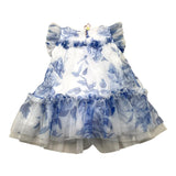 Angel'S Face Abito Mezza Manica In Tulle Bianco/Blu Per Neonata