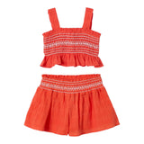 Mayoral Completo 2 Pezzi Top-Short Tinta Unita per Bambina 3216 ARANCIONE MAYORAL 