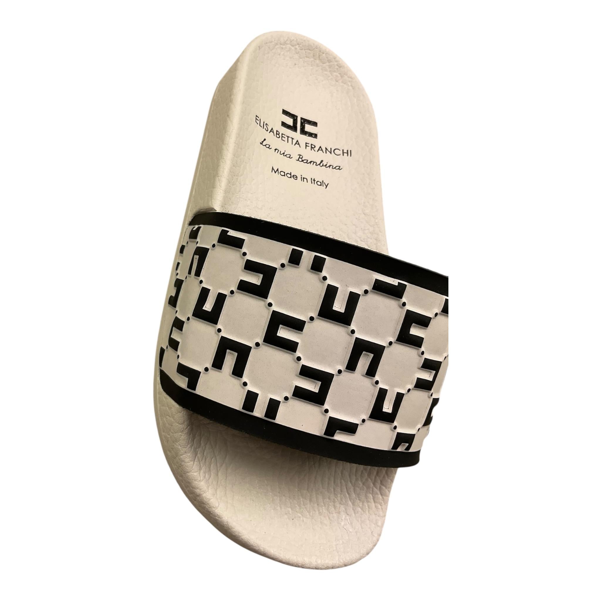 Elisabetta Franchi Ciabatte Tinta Unita con Logo per Bambina F3A0E0075 BIANCO ELISABETTA FRANCHI 
