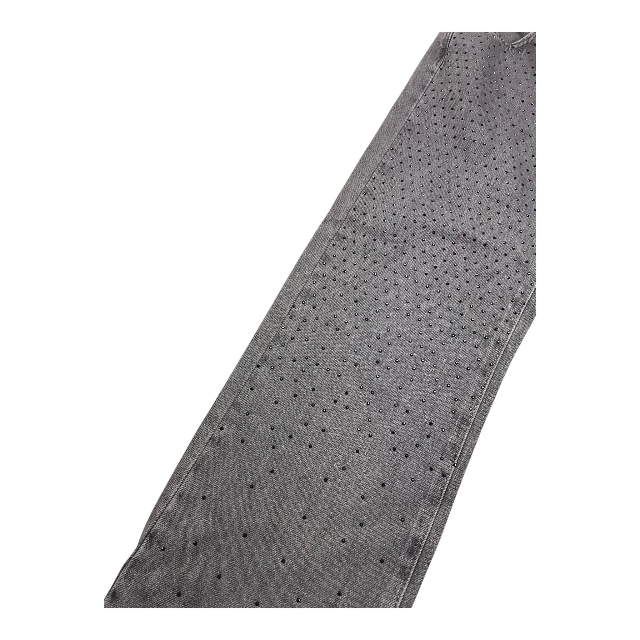 PATRIZIA PEPE jeans tinta unita con brillantini Grigio per Bambina 7P03522 GRIGIO PATRIZIA PEPE 