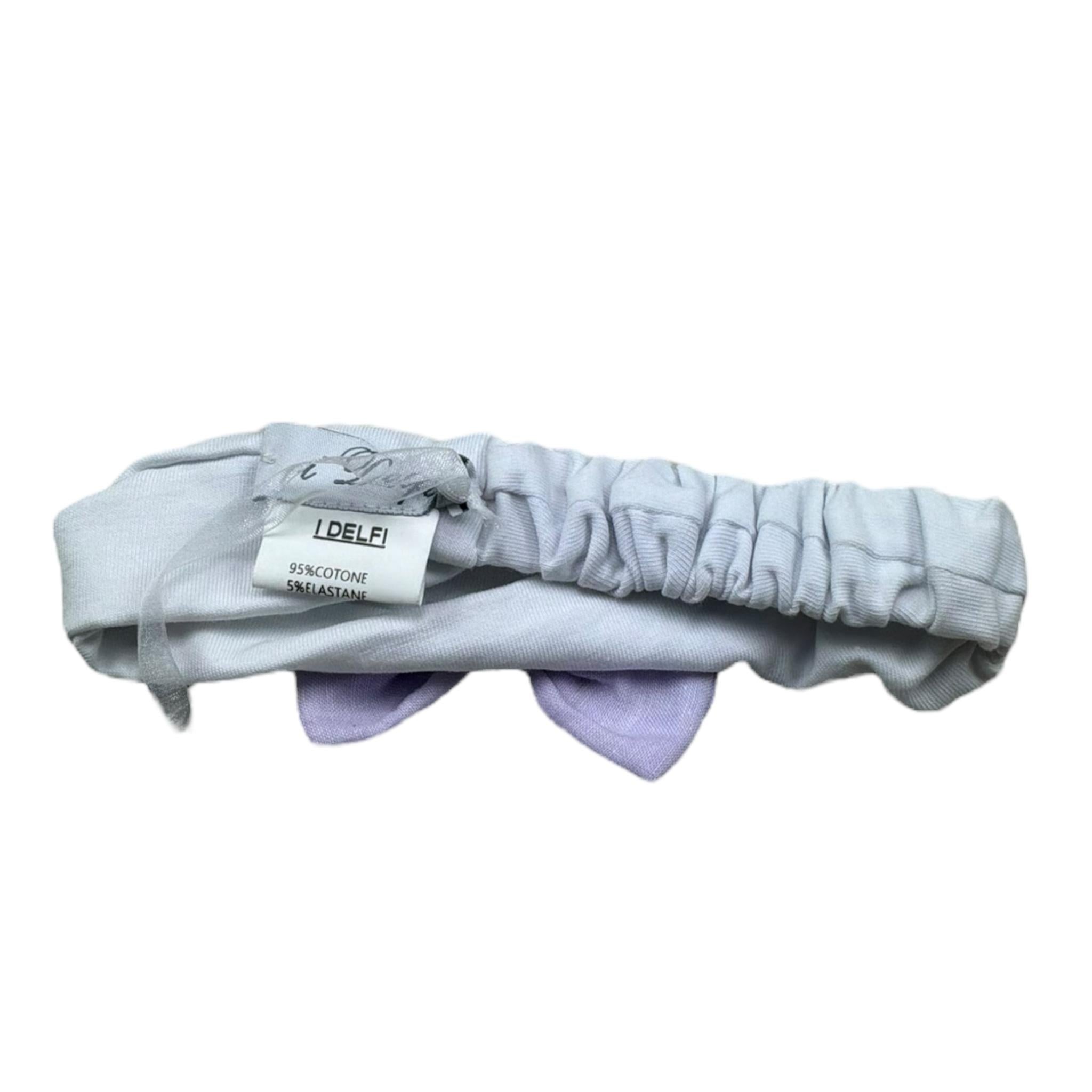 I Delfi Fascia Capelli Tinta Unita con Fiocco per Neonata 25P5477 BIANCO I DELFI 