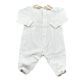 Marlu' Tutina Tinta Unita con Stampa per Neonato EL5014BIS BIANCO MARLU' 