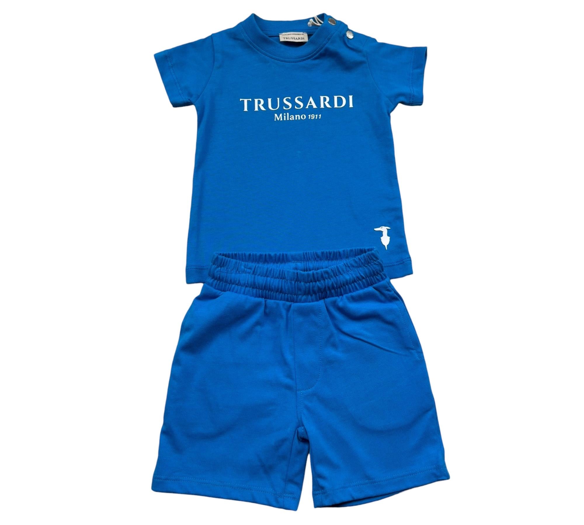 Trussardi Completo 2 Pezzi T-Shirt-Bermuda per Neonato TIP26008CJ BLU TRUSSARDI 