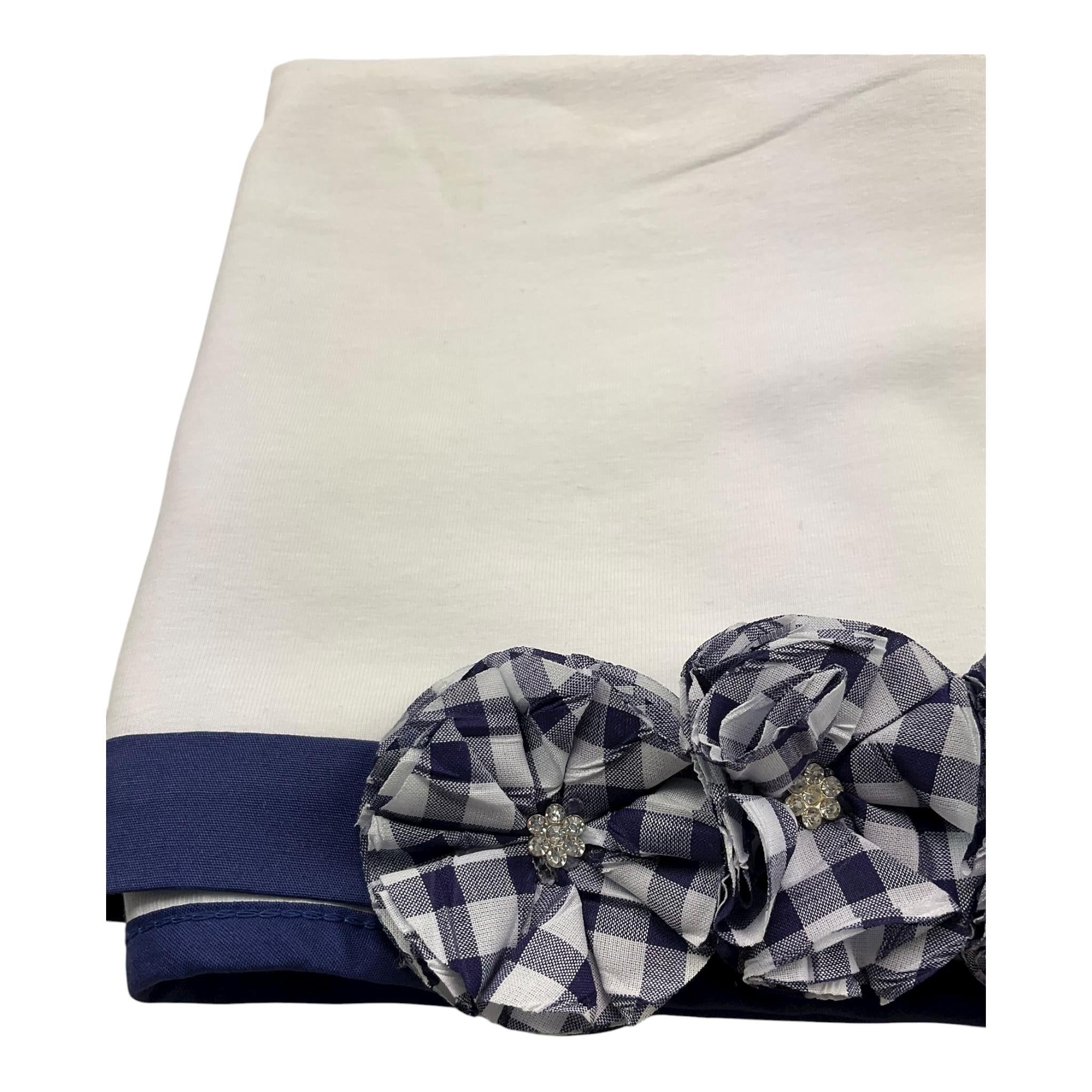 Ninnaoh Coperta Tinta Unita con Applicazioni per Neonata E18COP24 BIANCO NINNAOH 