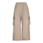 Dou Dou Pantalone Modello Cargo Tinta Unita con Tasconi per Bambina DW6P90 FANGO DOU DOU 