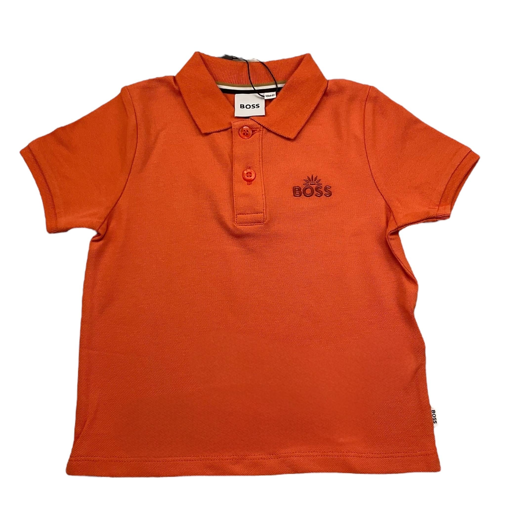 Boss Polo Mezza Manica Tinta Unita per Neonato J52101 ARANCIONE BOSS 