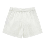 Monnalisa Short Tinta Unita con Paillettes per Bambina 71E406 BIANCO MONNALISA 
