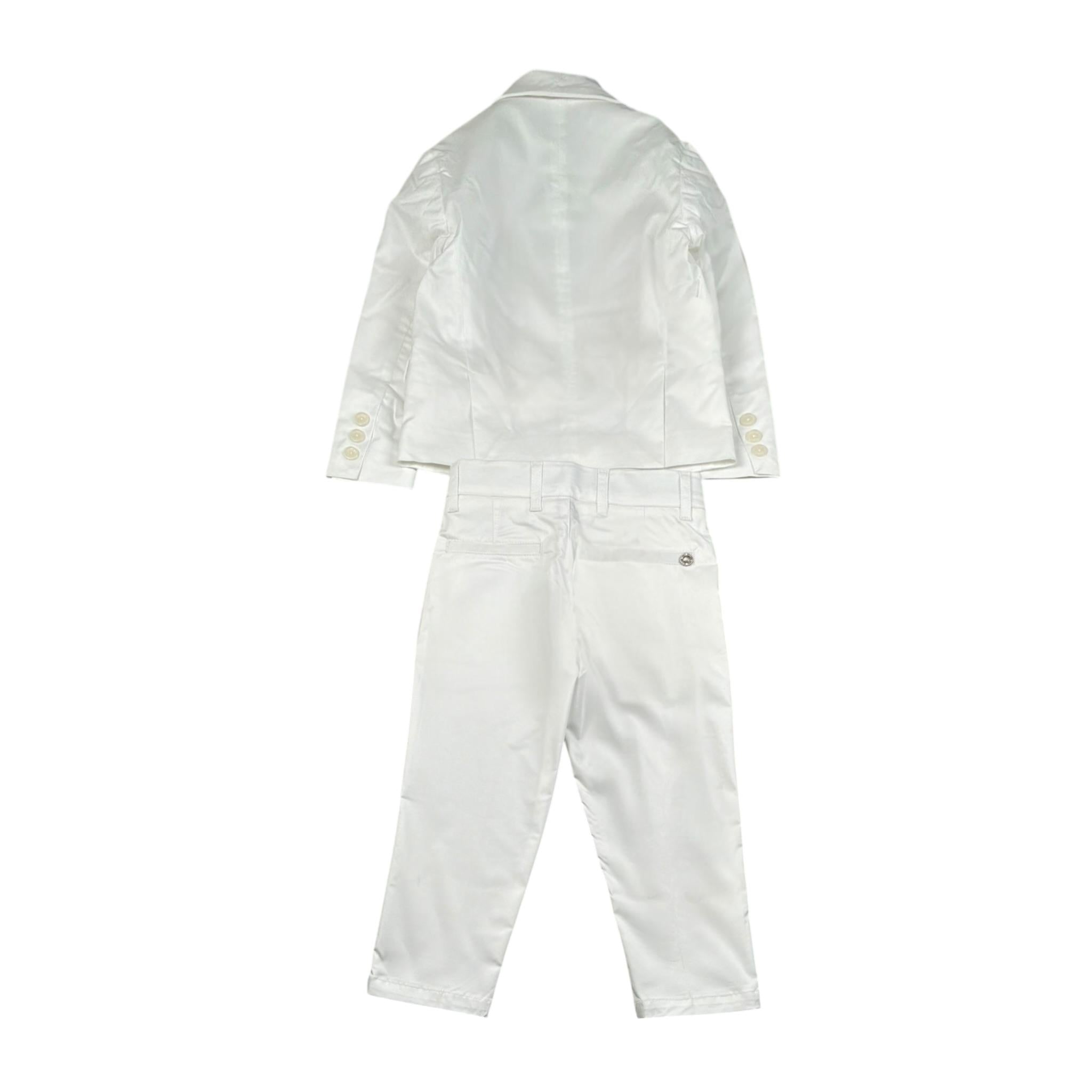 Please Completo 2 Pezzi Giacca-Pantalone Tinta Unita per Bambino EB00001073 BIANCO PLEASE 