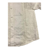 Chloe' Camicia Mezza Manica Tinta Unita Con Ricami Bianco Per Bambina