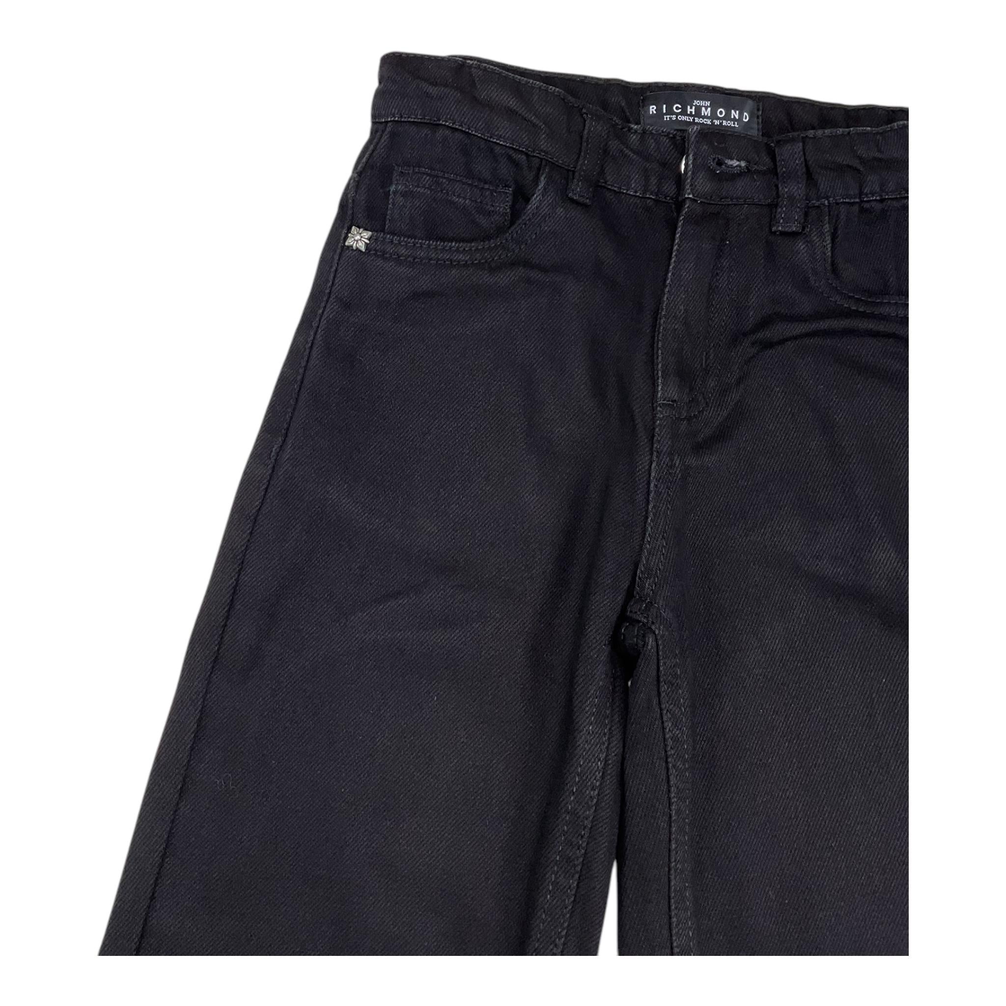 JOHN RICHMOND pantalone tinta unita con girovita regolabile Nero per Bambino RBA25041JE NERO JOHN RICHMOND 