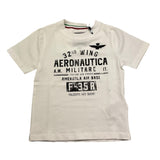 Aeronautica Militare T-Shirt Girocollo Tinta Unita con Stampa per Neonato 251TS0022A BIANCO AERONAUTICA MILITARE 