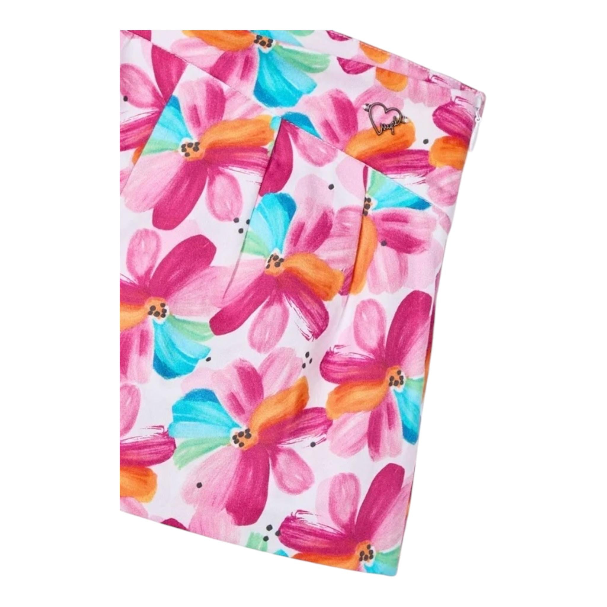 Mayoral Short Tinta Unita con Fantasia per Bambina 3905J BIANCO MAYORAL 