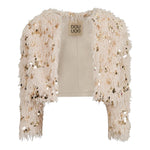 Dou Dou giubbino Tinta Unita con Paillettes per Bambina DQ2A44 ORO DOU DOU 