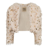 Dou Dou giubbino Tinta Unita con Paillettes per Bambina DQ2A44 ORO DOU DOU 