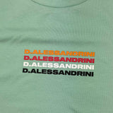 Daniele Alessandrini T-Shirt Girocollo Tinta Unita con Stampa Logo Verde Acqua per Bambino