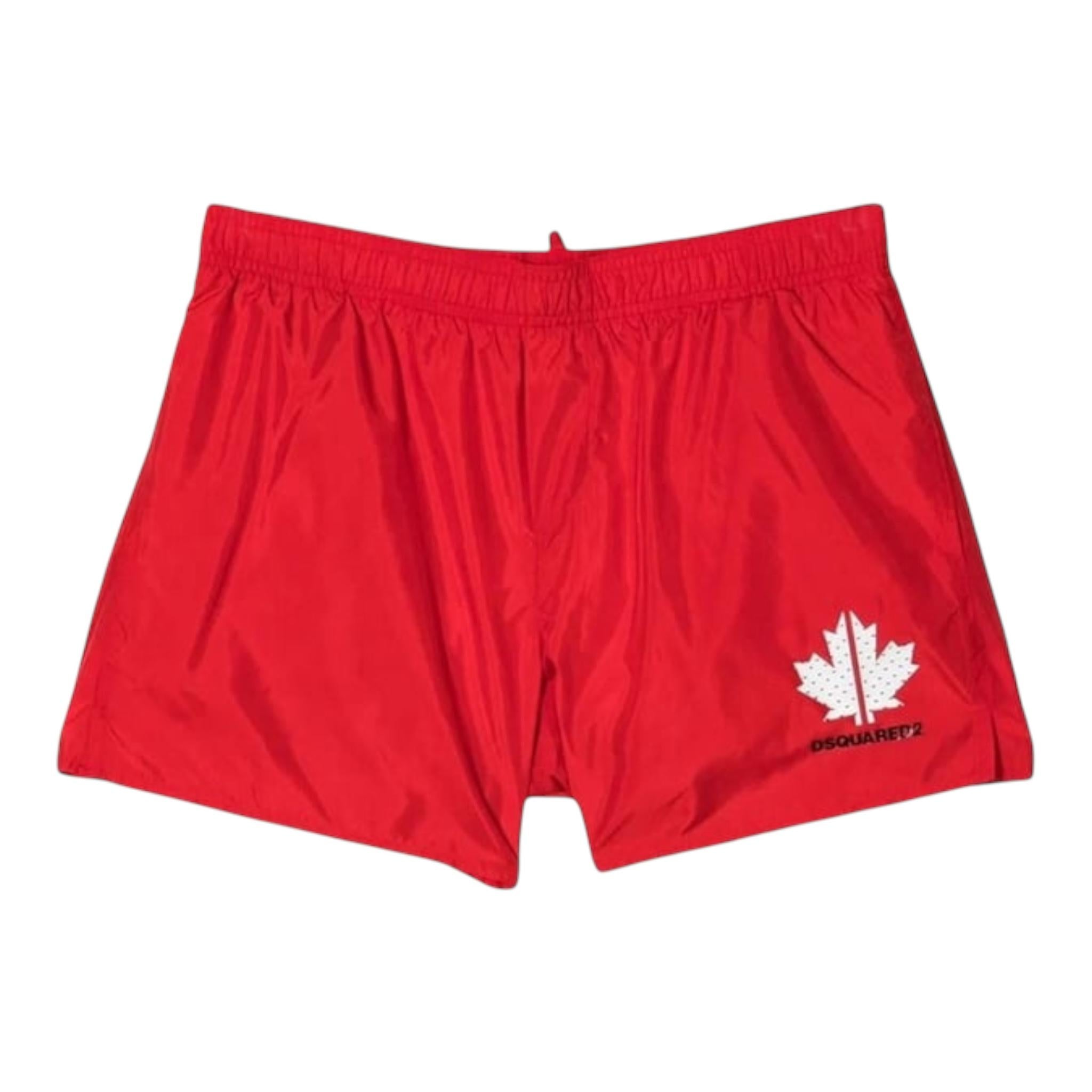 Dsquared2 Costume Tinta Unita Modello Bermuda con Stampa per Neonato DQ0054 ROSSO DSQUARED2 