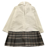 LE BEBE' abito manica lunga tinta unita con gonna e cravatta in contrast Bianco per Bambina LBG5351J BIANCO LE BEBE' 