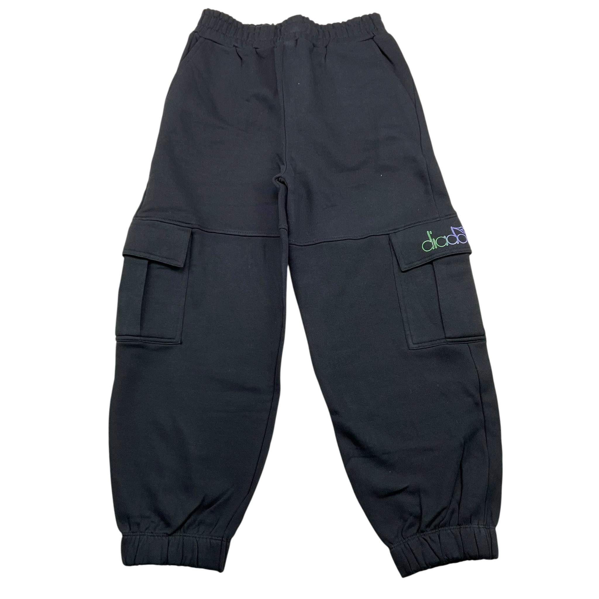 DIADORA pantalone tuta tinta unita con logo Nero per Bambina F4DIJUFP061 NERO DIADORA 