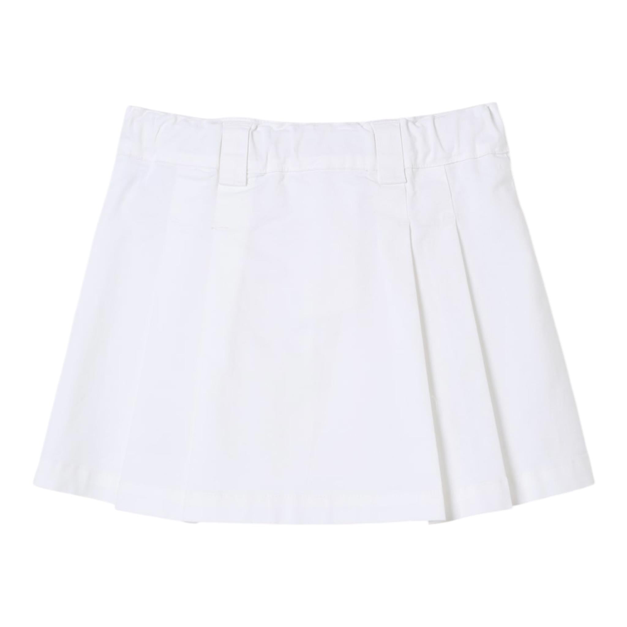 Aspesi Gonna Tinta Unita Modello Tennis per Bambina S25014GNC6058 BIANCO ASPESI 