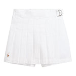 Ralph Lauren Short Tinta Unita con Ricamo per Bambina 312964249001 BIANCO RALPH LAUREN 