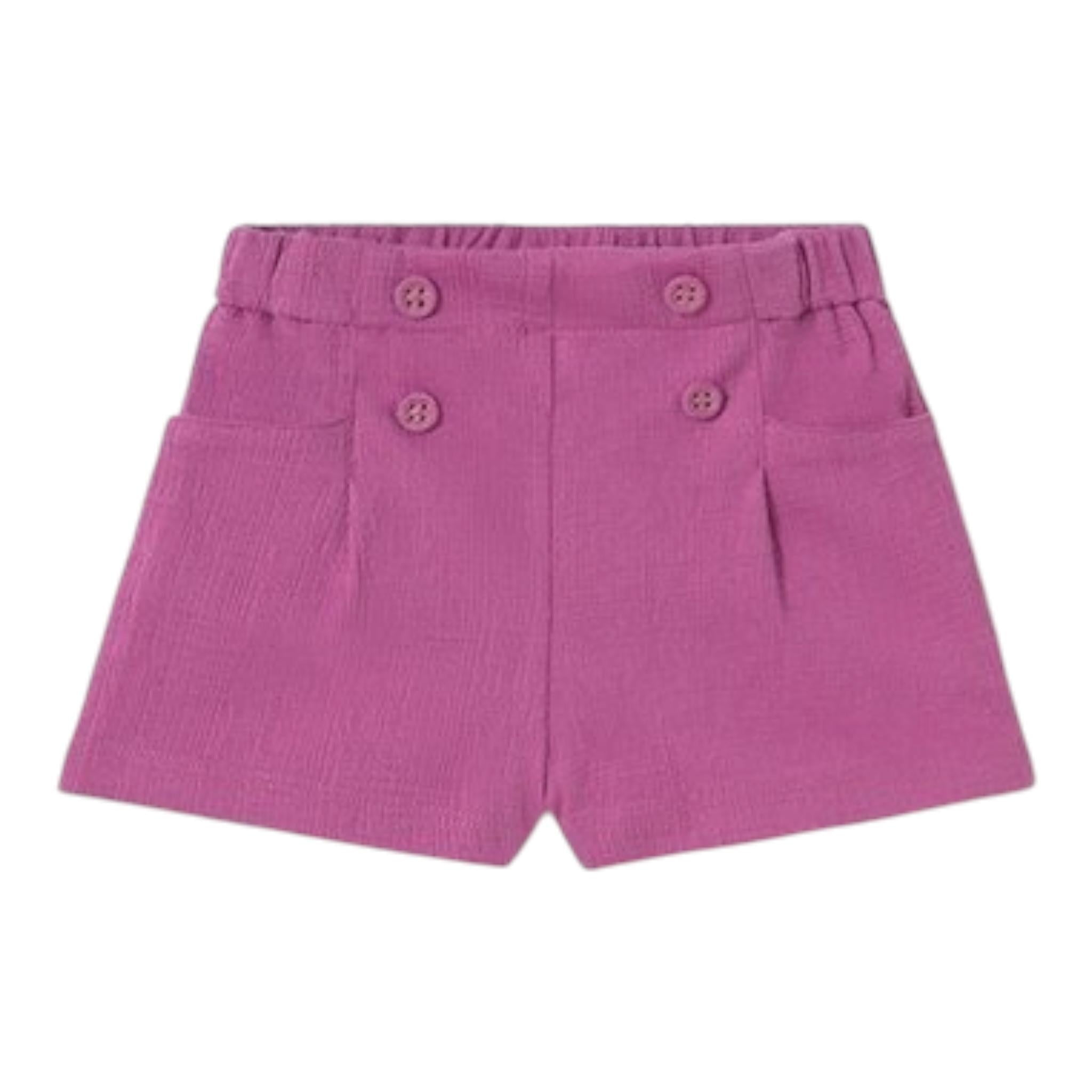 Mayoral Short Tinta Unita con Elastico In Vita per Neonata 1226 MAGENTA MAYORAL 